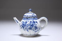 A CHINESE BLUE AND WHITE TEAPOT, KANGXI PERIOD