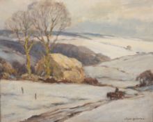 OWEN BOWEN (1873-1967), SNOW COVERED LANDSCAPE