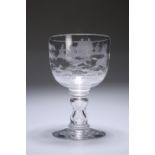 HUNTING INTEREST: A VICTORIAN OVER-SIZED GLASS RUMMER