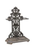 A VICTORIAN CAST IRON STICKSTAND