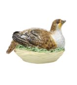 A MEISSEN MODEL OF A PARTRIDGE, 19TH CENTURY