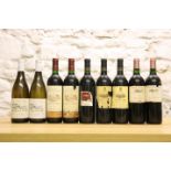 9 BOTTLES MIXED LOT MATURE CLARET, RIOJA AND POUILLY FUME