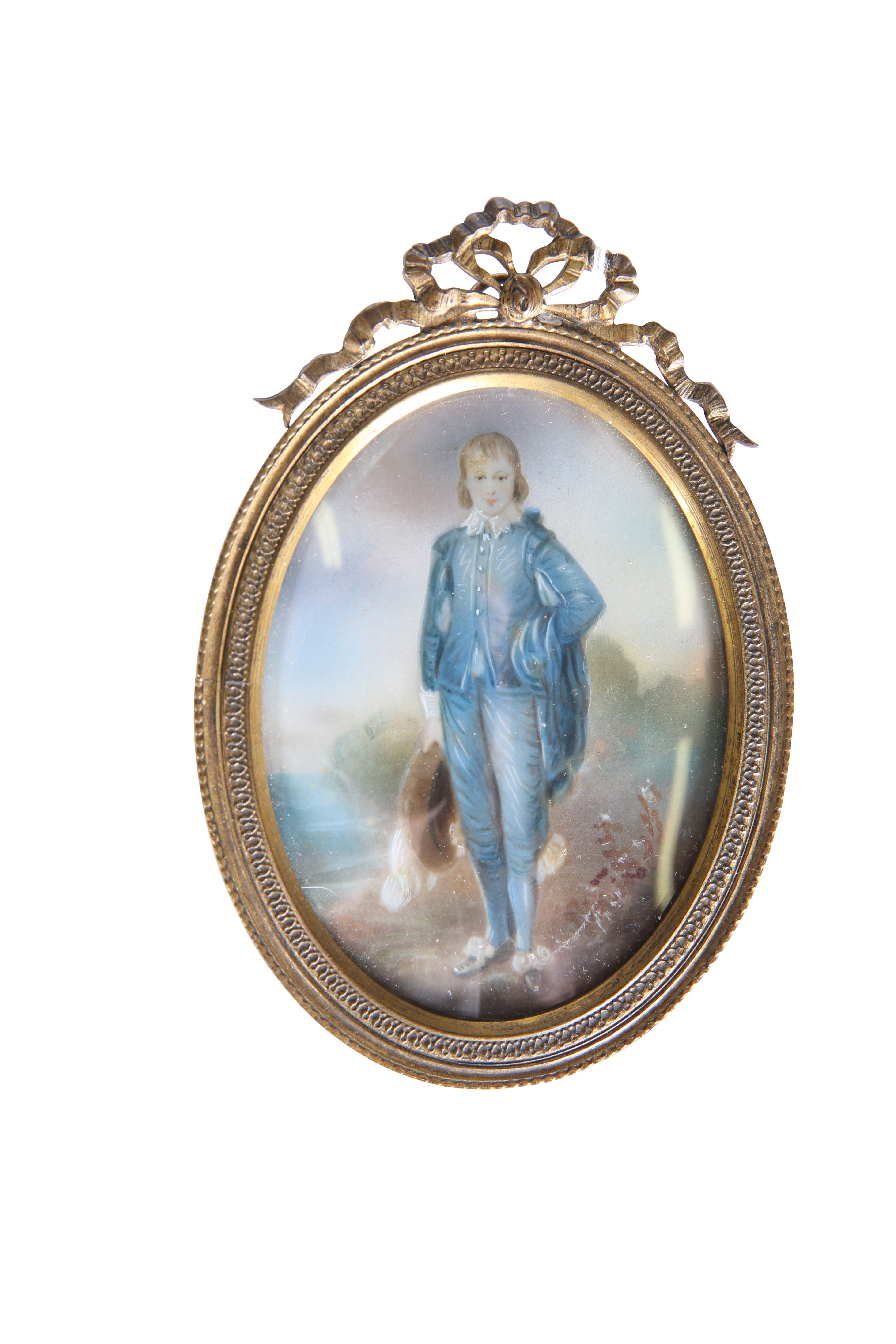 A PORTRAIT MINIATURE OF A YOUNG MAN IN 18TH CENTURY DRESS, c.1900