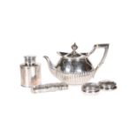 A VICTORIAN SILVER BACHELORS TEAPOT