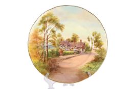 A ROYAL WORCESTER HAND-PAINTED CABINET PLATE