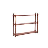 A SET OF 19TH CENTURY MAHOGANY HANGING SHELVES