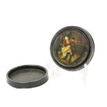 A 19TH CENTURY EROTIC LACQUER SNUFF BOX