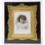 AN EDWARDIAN COLOURED PHOTOGRAPHIC PORTRAIT OF A CHILD