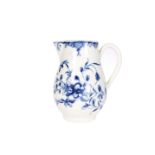 A WORCESTER BLUE AND WHITE PORCELAIN CREAM JUG