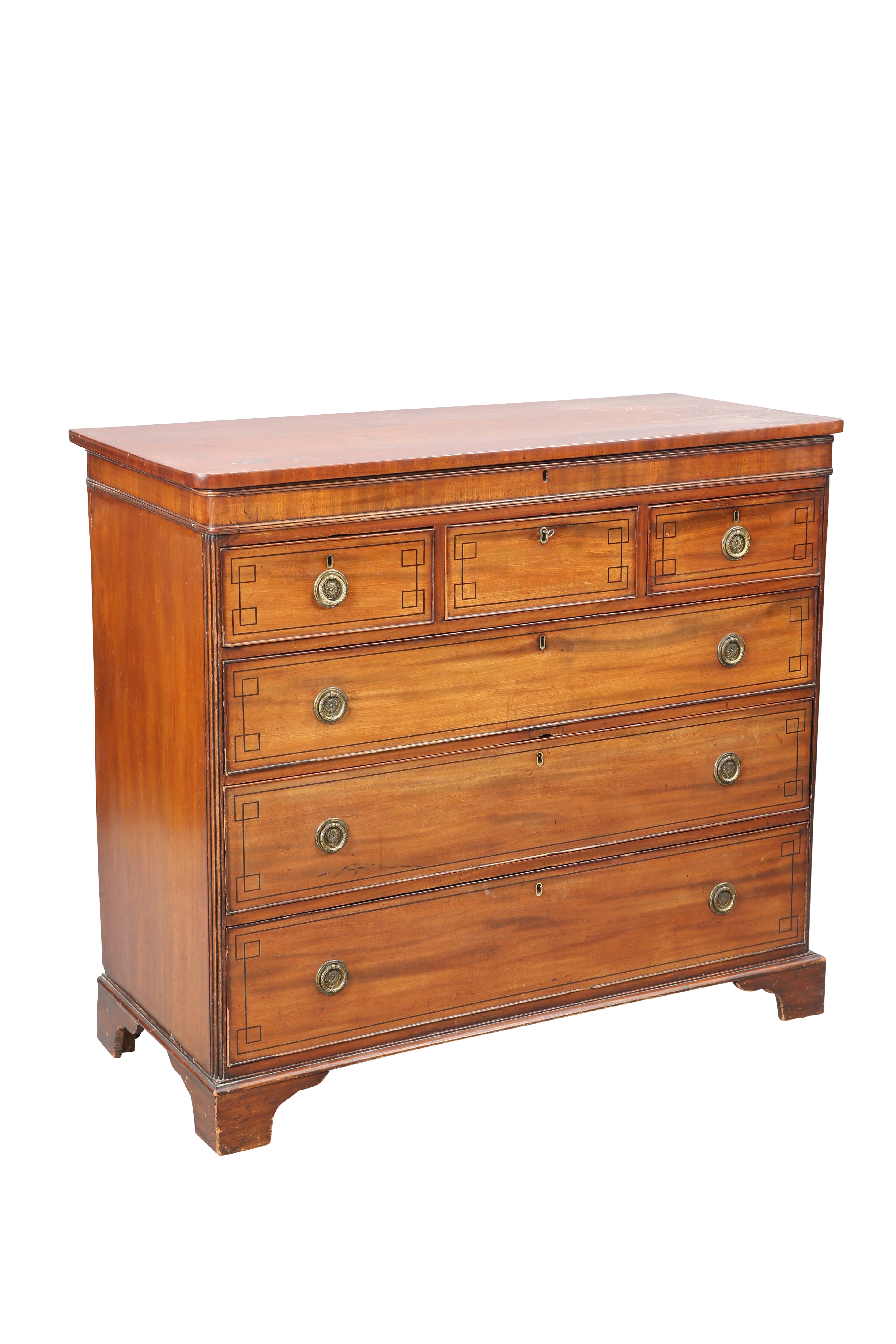 A REGENCY MAHOGANY CHEST OF DRAWERS WITH HINGED TOP - Image 2 of 2