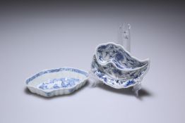 TWO SMALL CHINESE BLUE AND WHITE DISHES, 18TH CENTURY