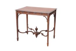 A CHIPPENDALE STYLE MAHOGANY SILVER TABLE, 19TH CENTURY