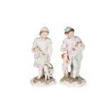 A PAIR OF GERMAN PORCELAIN FIGURES, c.1900