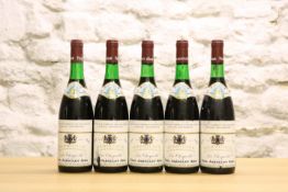 5 BOTTLES JABOULET HERMITAGE "LA CHAPELLE" 1985