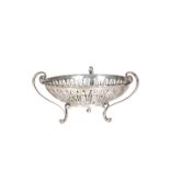 A GEORGE V SILVER BON-BON DISH