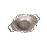 A TUDRIC PEWTER TWIN-HANDLED DISH, c. 1900