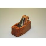 A MINIATURE BOXWOOD WOOD WORKING PLANE