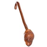 A NOVELTY CARVED STICK, c. 1900