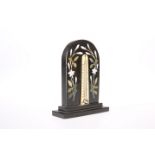 A VICTORIAN ASHFORD BLACK MARBLE DESK THERMOMETER