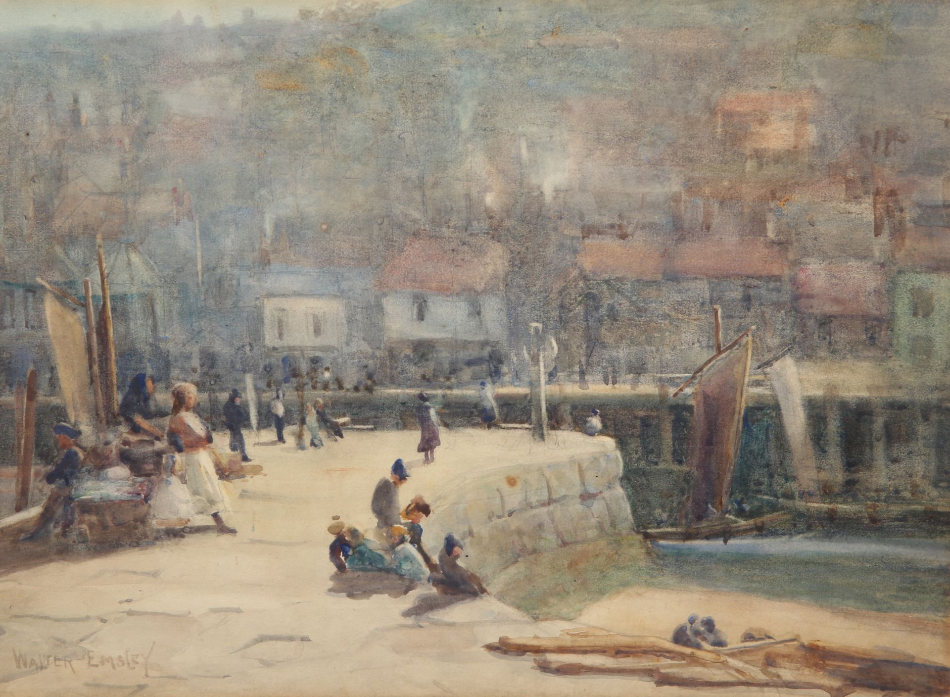 WALTER EMSLEY (1860-1938), TATE HILL PIER, WHITBY