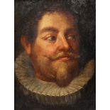 CONTINENTAL SCHOOL, PORTRAIT OF GASPER DE CRAYER, oil on canvas laid on board, framed. 34.5cm by