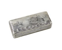 A RUSSIAN SILVER AND NIELLO SNUFF BOX, ASSAYER FYODOR IVANOV