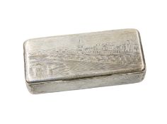 A RUSSIAN SILVER AND NIELLO SNUFF BOX, FYODOR IVANOV, MOSCOW 1843