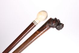 TWO WALKING STICKS