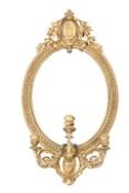 A 19TH CENTURY GILT-COMPOSITION GIRANDOLE MIRROR