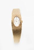 LADY'S 9CT GOLD OMEGA BRACELET WATCH