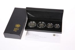 A ROYAL MINT BRITANNIA FOUR-COIN SILVER PROOF SET, 2010