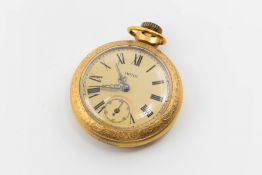 A GILT METAL SMITHS POCKET WATCH