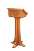 A MID CENTURY MOUSEMAN OAK LECTERN