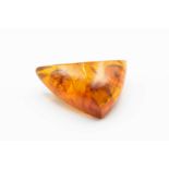 A RUSSIAN AMBER BROOCH