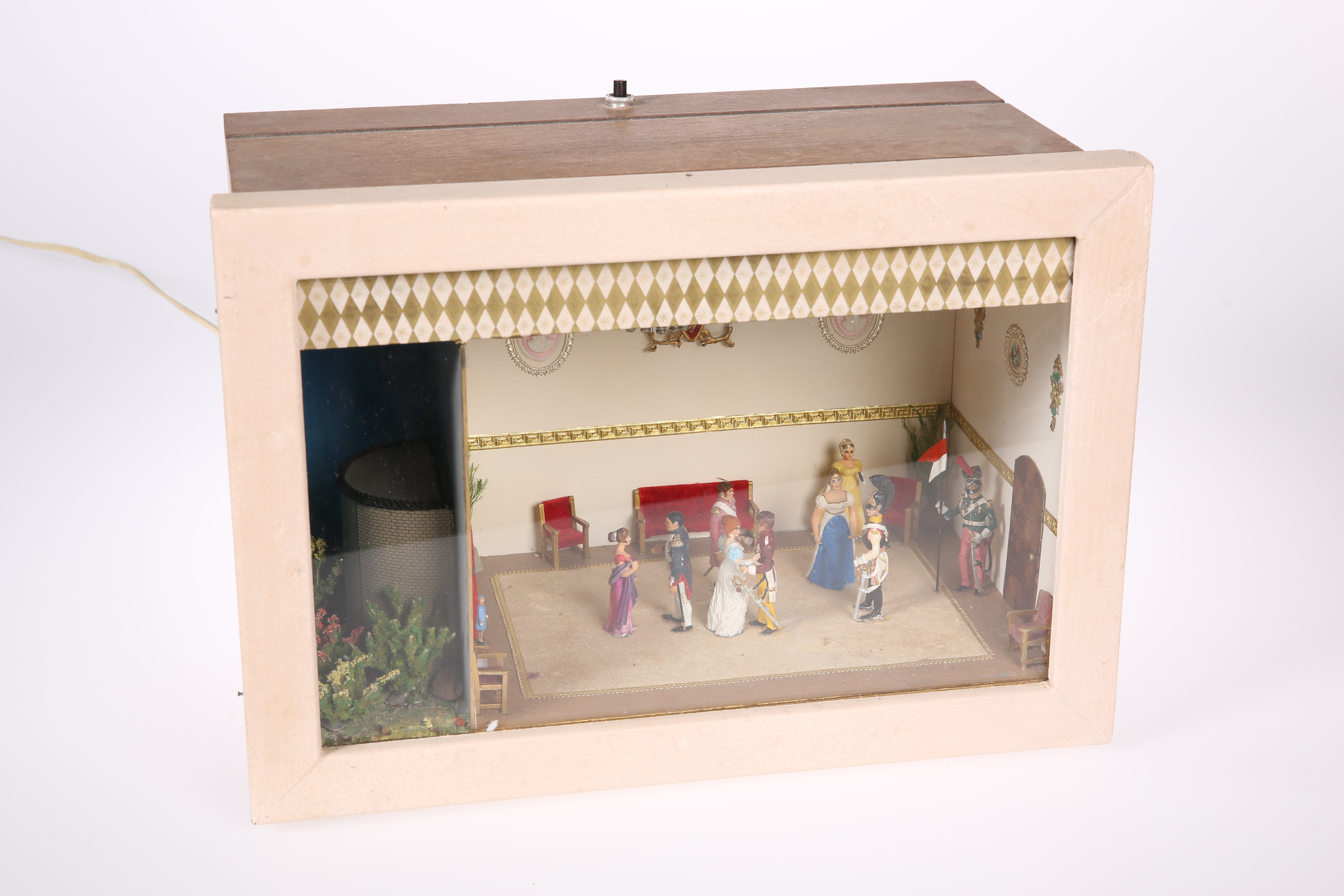 A VINTAGE FRENCH ILLUMINATED DIORAMA