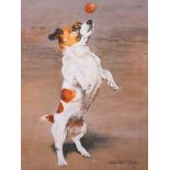 JUDI KENT PYRAH (CONTEMPORARY), A JACK RUSSELL PLAYING