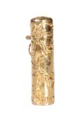 A CONTINENTAL GOLD LIPSTICK CASE, EARLY 20th CENTURY