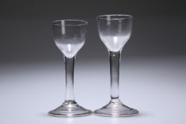 TWO 18th CENTURY WINE GLASSES