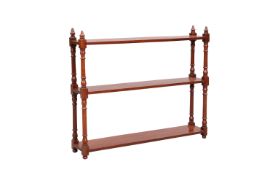 A SET OF 19TH CENTURY MAHOGANY HANGING SHELVES