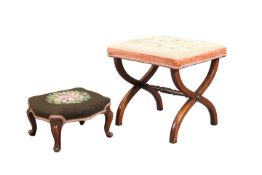 TWO 19TH CENTURY STOOLS