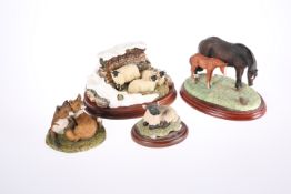 FOUR BORDER FINE ARTS MODELS, including "Winter Shelter", B0203