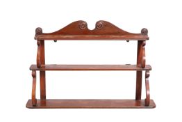 A SET OF REGENCY MAHOGANY WALL SHELVES