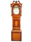 A VICTORIAN MAHOGANY AND OAK EIGHT-DAY LONGCASE CLOCK