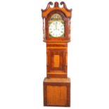 A VICTORIAN MAHOGANY AND OAK EIGHT-DAY LONGCASE CLOCK