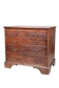 A GEORGE III MAHOGANY CHEST OF DRAWERS