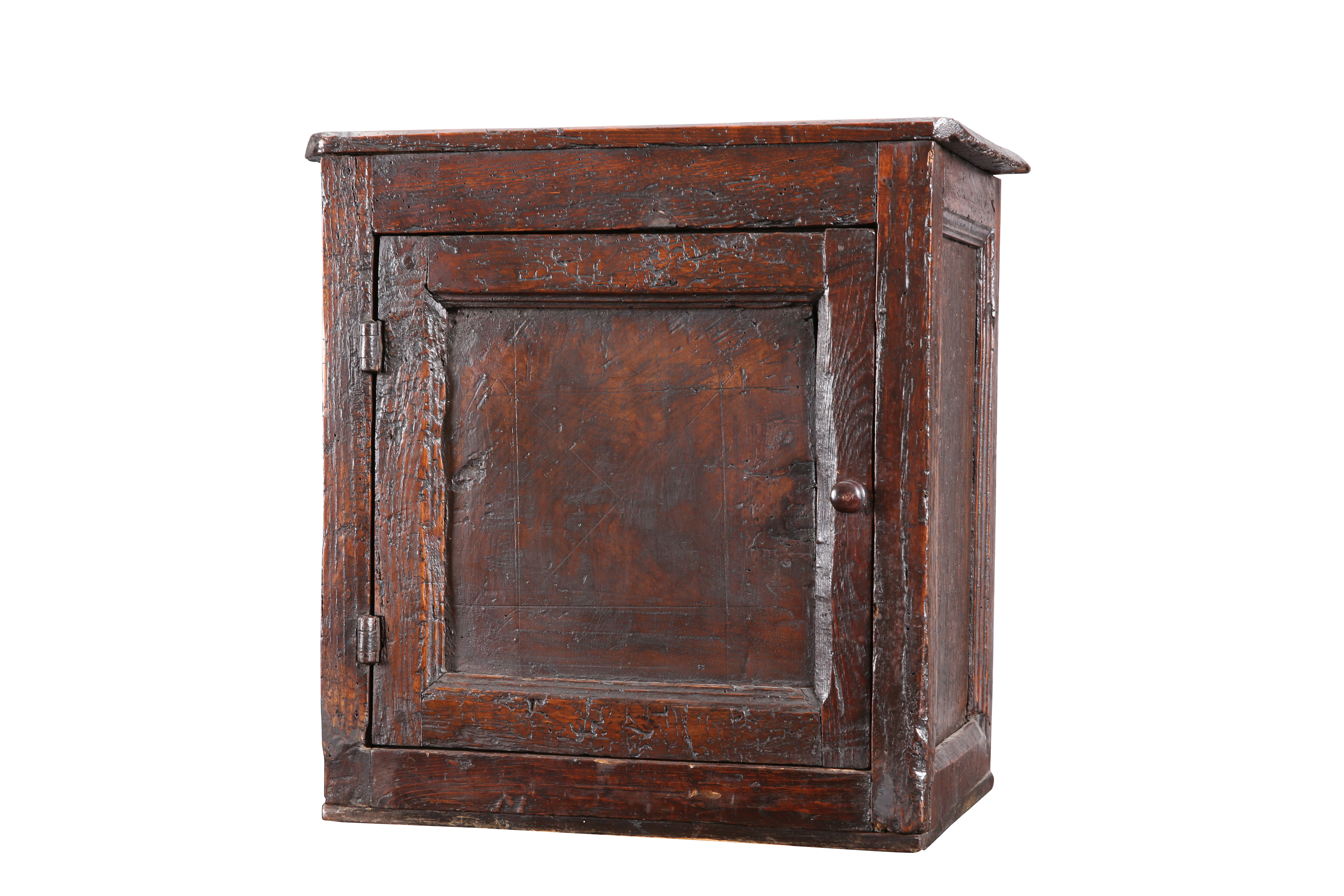 AN OAK SPICE CUPBOARD, LATE 17TH/EARLY 18TH CENTURY - Image 2 of 2