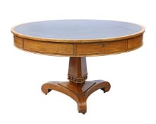 A WILLIAM IV MAHOGANY REVOLVING DRUM TABLE