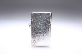 AN EDWARDIAN SILVER CARD CASE, BIRMINGHAM 1901