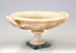 A LARGE 19TH CENTURY ALABASTER URN