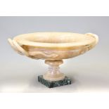 A LARGE 19TH CENTURY ALABASTER URN